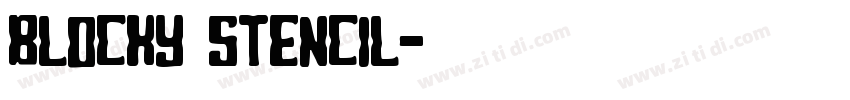 blocky stencil字体转换